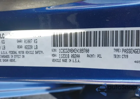 2014 Dodge Avenger Se z USA, uszkodzony, nr VIN 1C3CDZABXEN189700